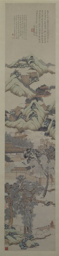 清代钱杜紫琅仙馆图轴